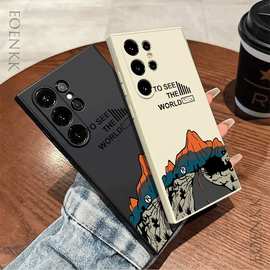 适用三星S24ultra手机壳潮牌北面GalaxyS25plus黑色S23FE白色S20+