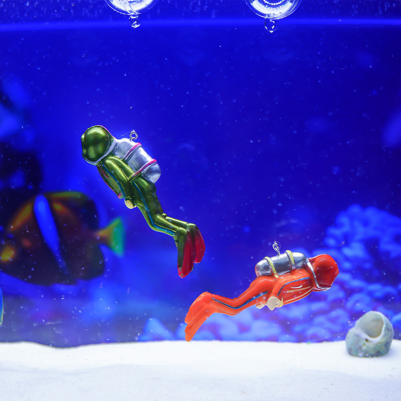 Decoración para Peceras, Serie Flotante, Personaje de Dibujos Animados con Bola Flotante de 3 cm, Mini Acuario