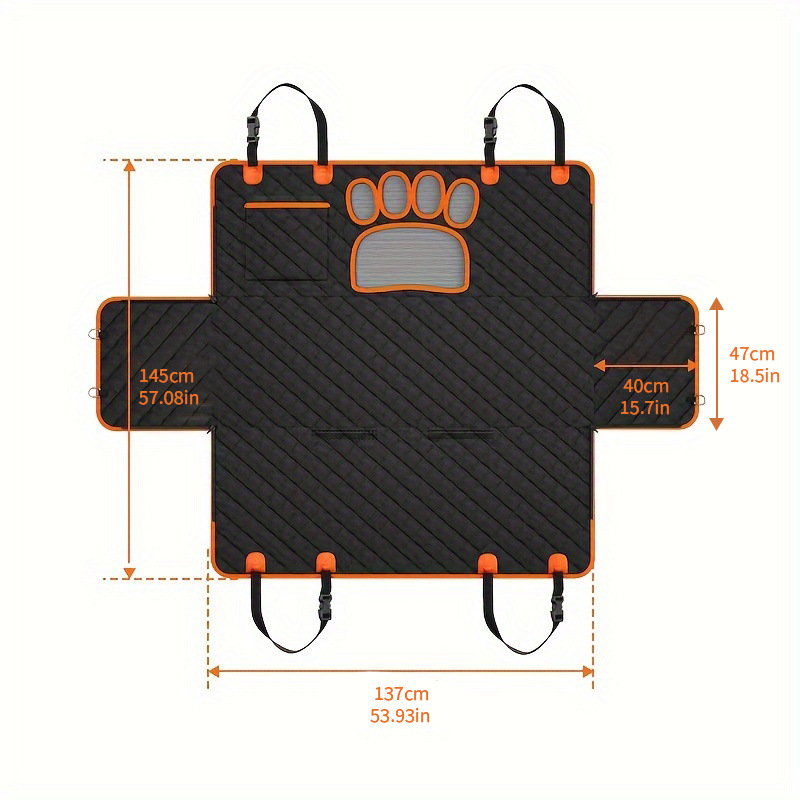 Tapis de voiture pour animaux de compagnie, coussin de siège pour chien, imperméable, résistant à l'usure et aux rayures, tissu Oxford 600D_voghion.com