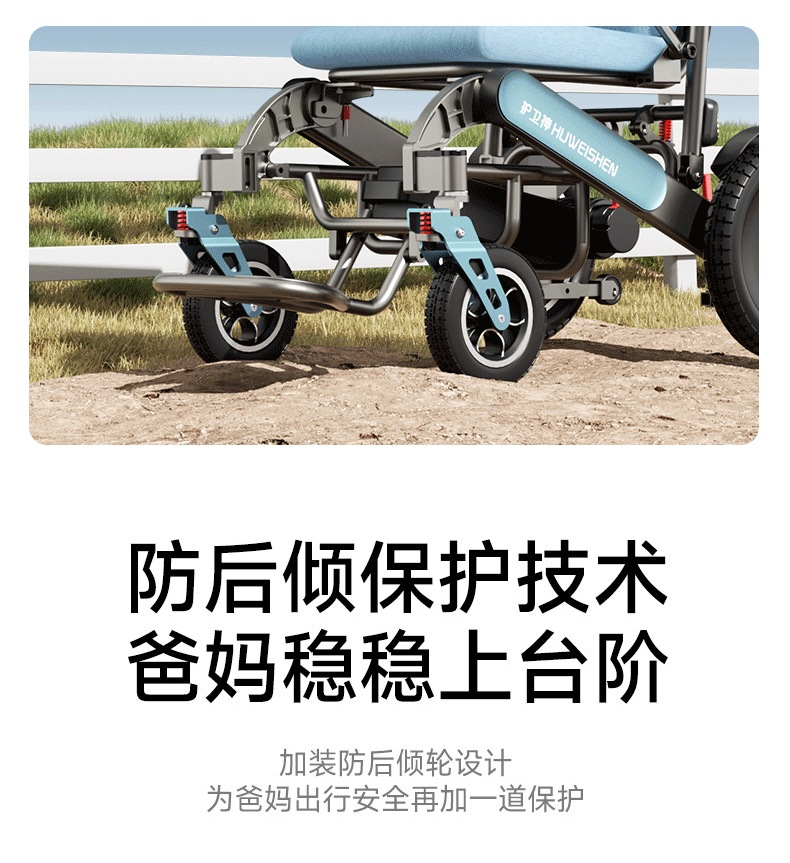 Guardian God 630 New Folding Electric Wheelchair, Lightweight, Intelligent, Fully Automatic Mobility Aid for Disabled Elderly People