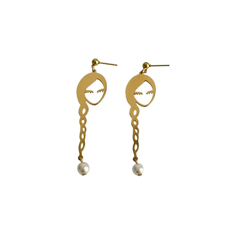 Simple Style Printing Alloy Plating Women's Drop Earrings display picture 2