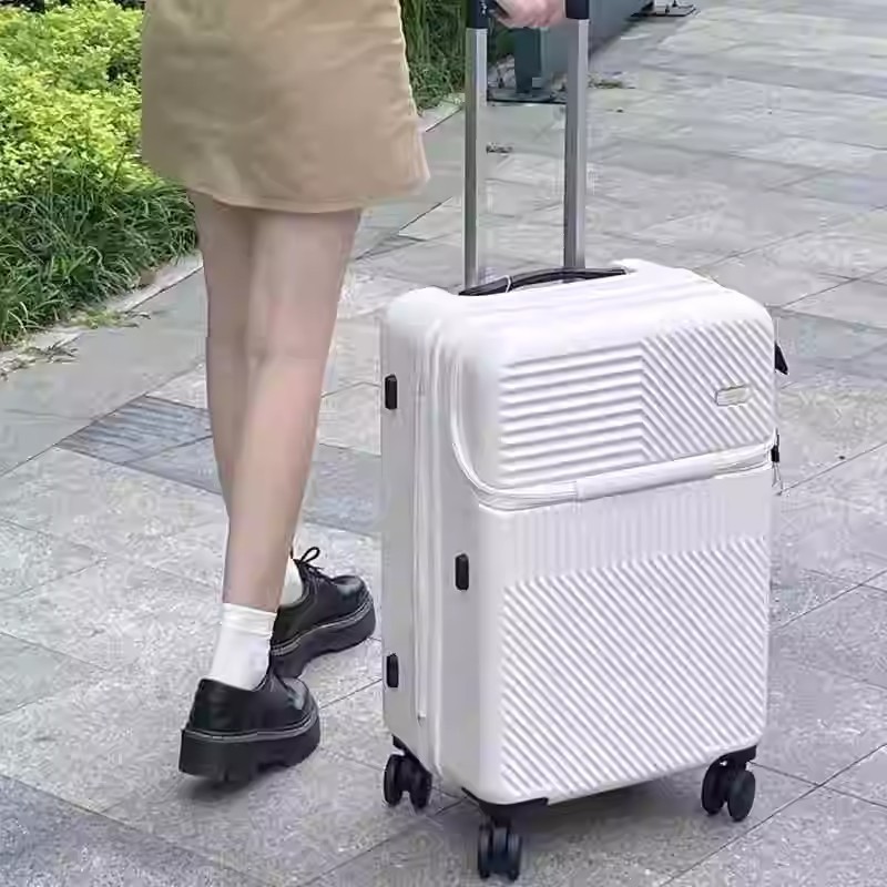 전면 오픈 USB 포트 컵홀더 여행용 캐리어 20 24 26인치
