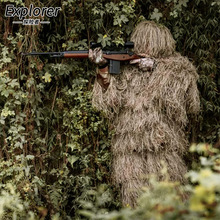 沙漠毛丝成人吉利服 3D吃鸡伪装服 观鸟隐蔽CS军迷服