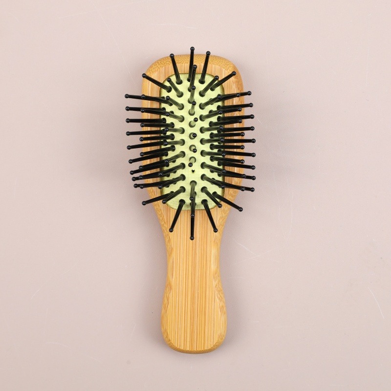Peine de bambú, peine grande con cojín de aire, peine de peluquería para el hogar, peine para masaje de cabeza, peine de madera antiestático, venta directa de fábrica, cuidado del cabello