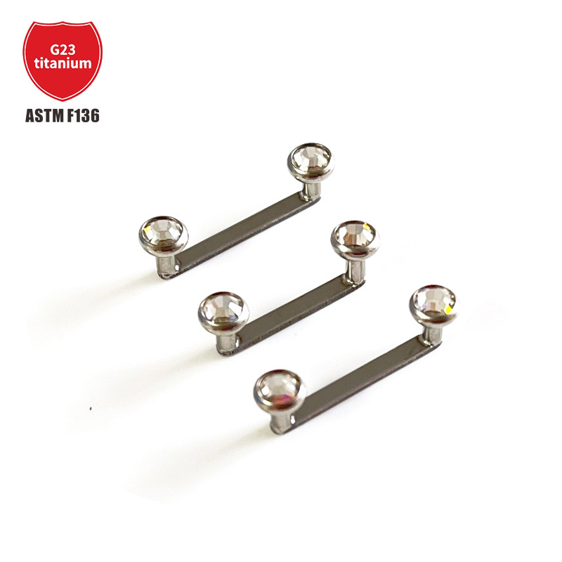 Pointed titanium steel lip stud product view