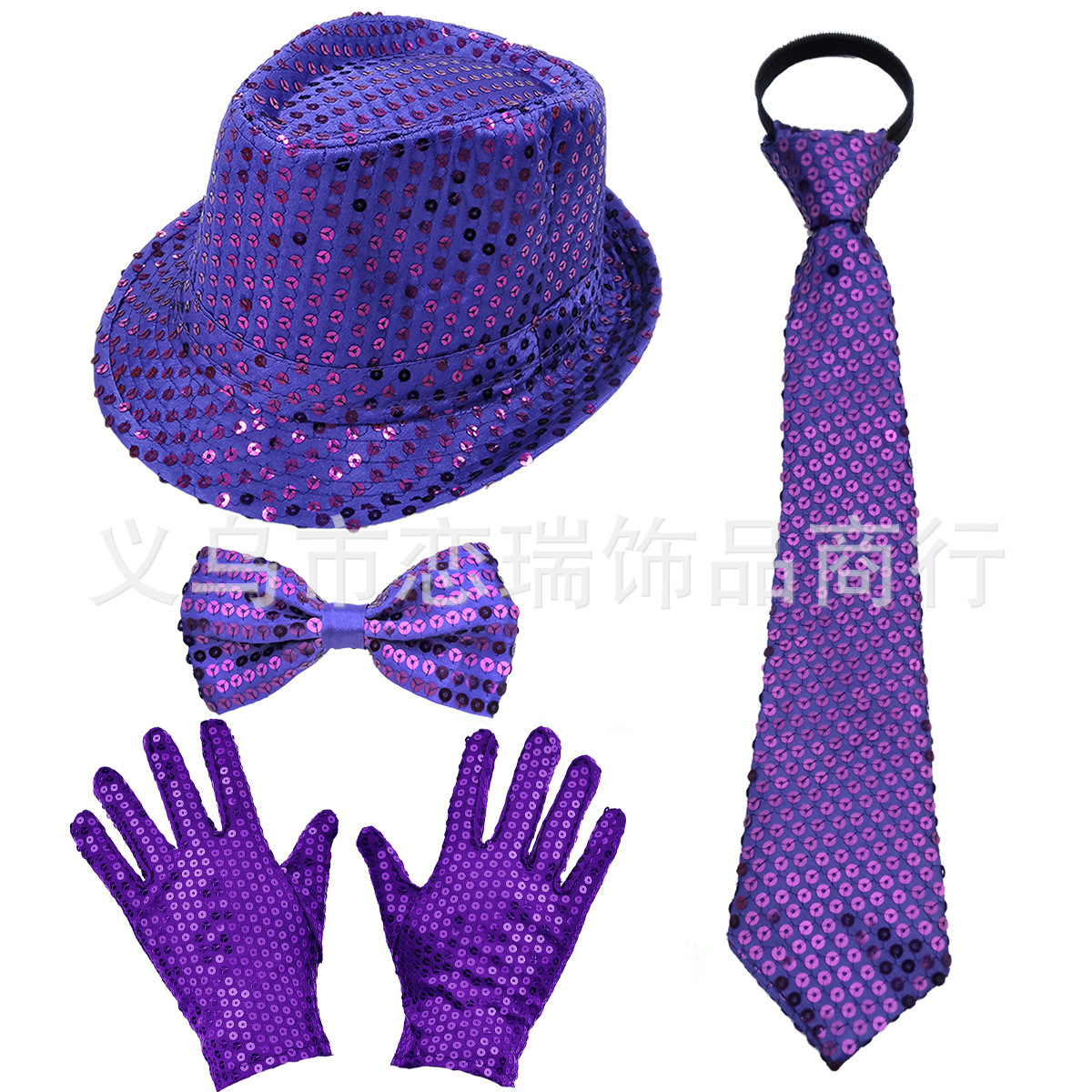70s DISCO espectáculo accesorios esquinilla sombrero corbata guantes cinturón hombre conjunto Xiaoyin TEMU en stock