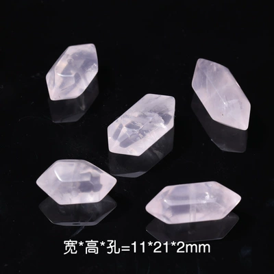 Accessories Ready for Sale – Zərgərlik ara hissələri - no-18-double-pointed-pink-crystalvarious-sizes