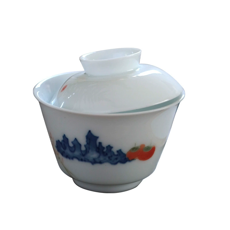 Retro creative tea cup jade for home use, tea set, hand painting, wholesale
