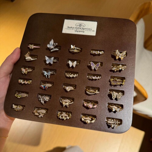 Pure Silver S925 Colorful Enamel Butterfly Ring for Women, Instagram Style, Unique and High-End, Light Luxury, Non-Fading Finger Ring