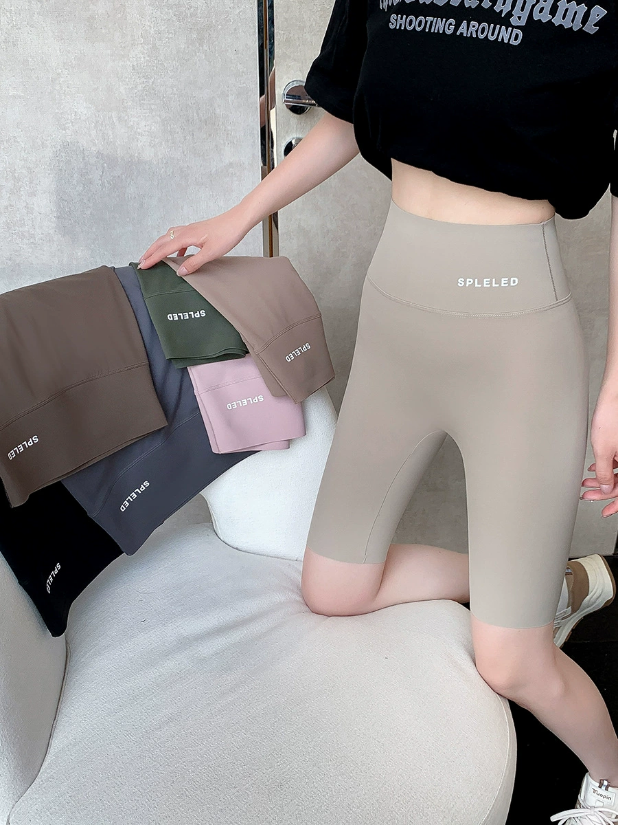 Женские летние тонкие шорты из акульей кожи с контролем живота, подтяжкой бедер, защитой от воздействия, подходят для верхней одежды, облегающие защитные шорты для йоги.