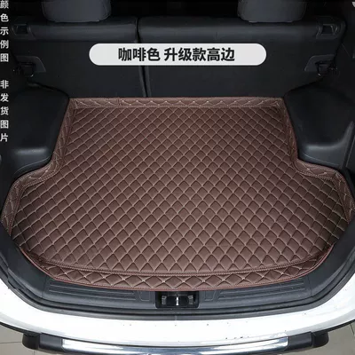 years old Peugeot 2008 car: Trunk Mat - brown-7cm-high-edge-thickened-version-14-19-peugeot-2008