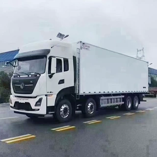 出口东风天龙冷藏车6.8米冷藏车小型面包疫苗车埃及南非