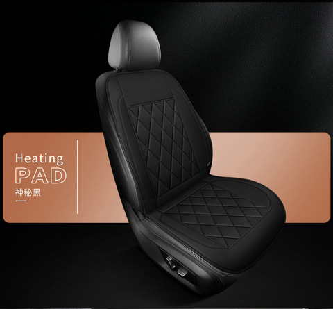 Heated car seat cushion, winter warming car seat cushion with backrest, thickened design, multiple temperature settings, cigarette lighter port, USB quick-heating pad