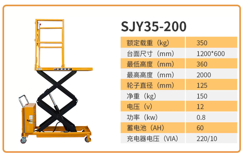 Semi-electric lifting platform cart, mobile scissor hydraulic lift trolley, factory warehouse cargo lifting platform cart