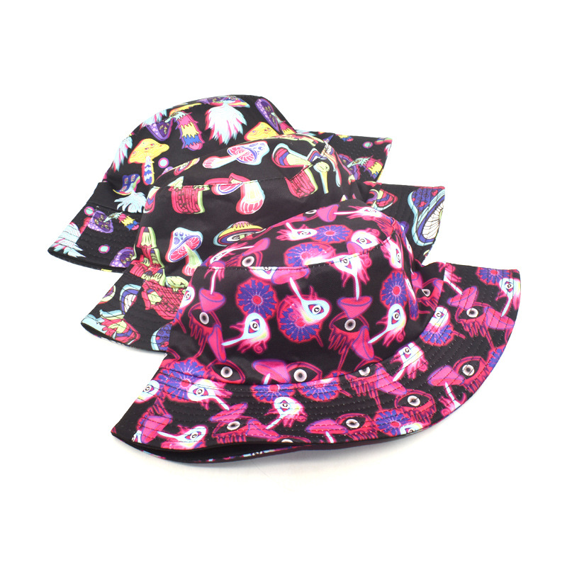 Women's Fashion Mushroom Printing Wide Eaves Bucket Hat display picture 3