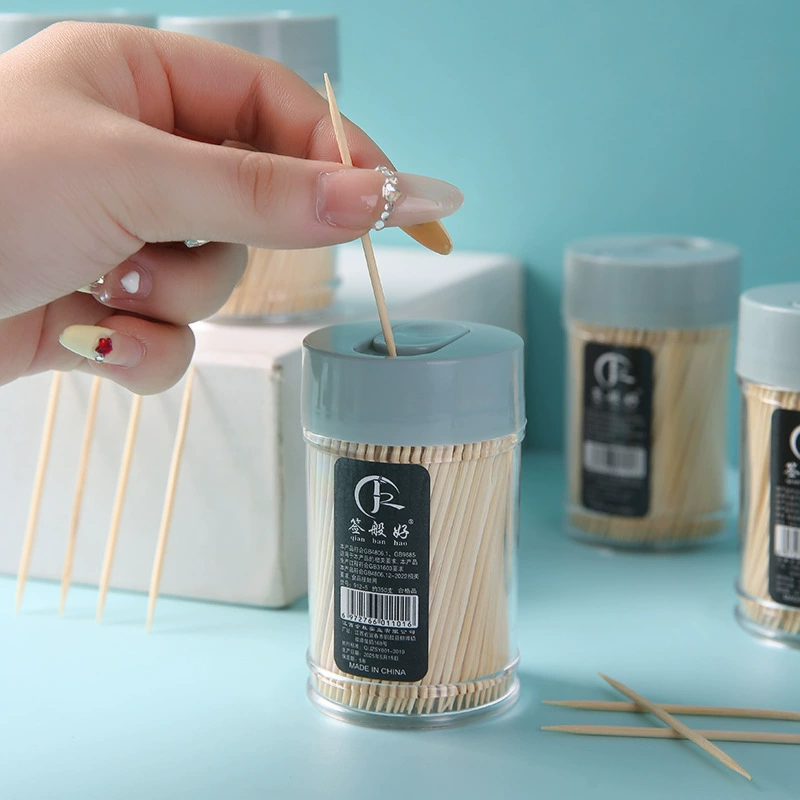 Бытовые бамбуковые зубочистки Фруктовые палочки 350 бутылок одноразовые двухголовые гостиничные рестораны переворачивают зубочистки
