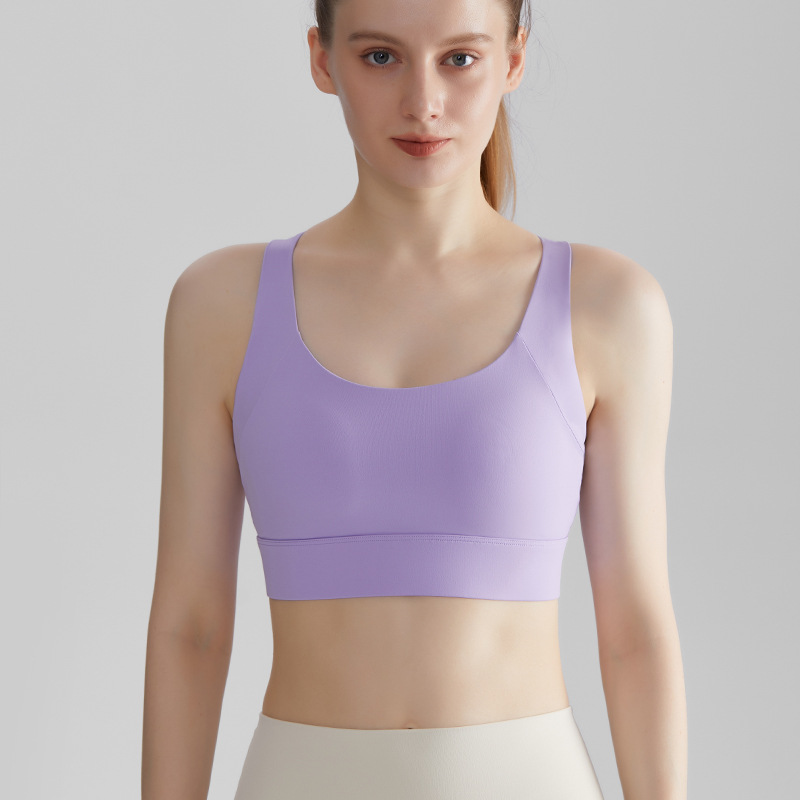 [personalizada] nueva ropa interior deportiva de alta resistencia mujer taza fija I-shape belleza cinturón de hombro chaleco de yoga