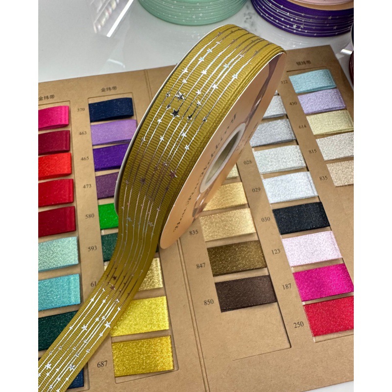 Explosiones transfronterizas estrellas de fijación en caliente galvanizado DIY arco de regalo de fiestas decoración cinta accesorios de ropa