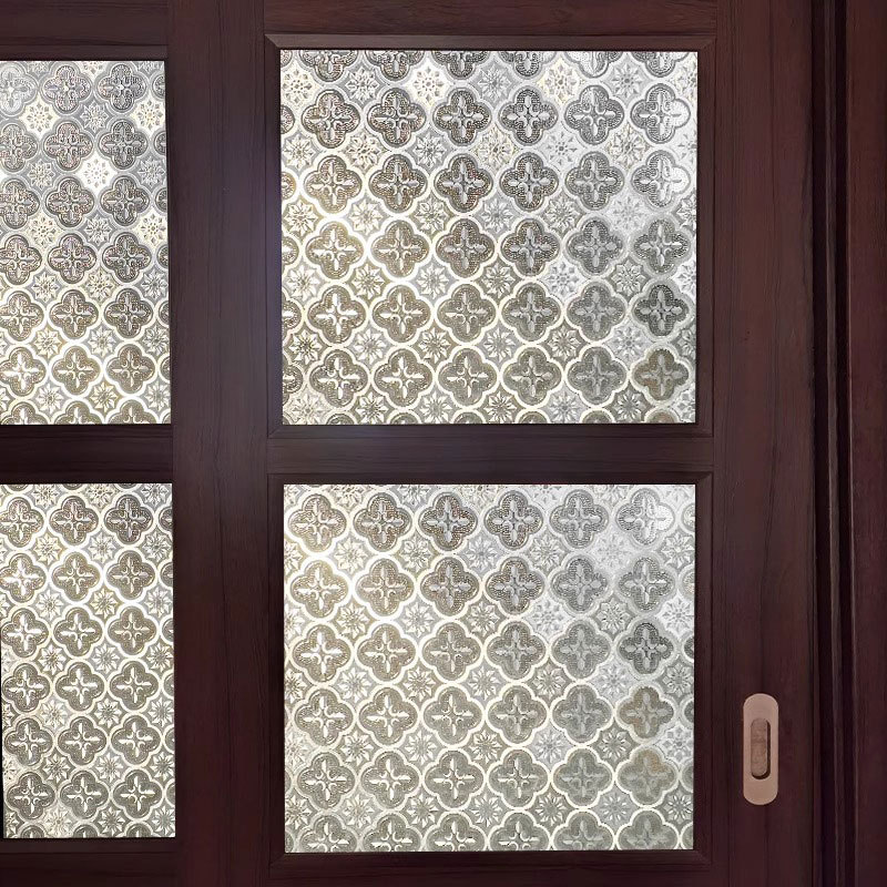 Película de vidrio de flor de begonia retro