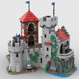 Moc-150482 Strange Seaside Castle, Castle Guardian Modular Building 1527 Particle Number