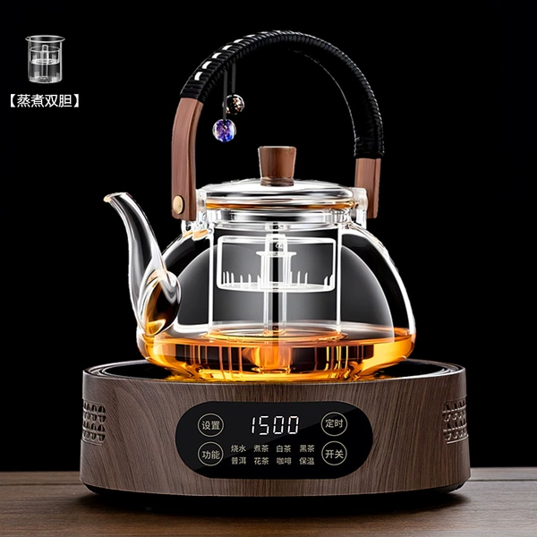 Upgraded wood grain stove + Lan Ming pot (double steaming pot) 1000ML.