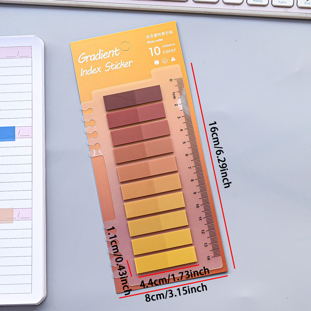 Venta al por mayor transfronteriza Xiyin Morandi Color Pet Post-it Pegatinas de índice transparente Pegatinas de notas adhesivas