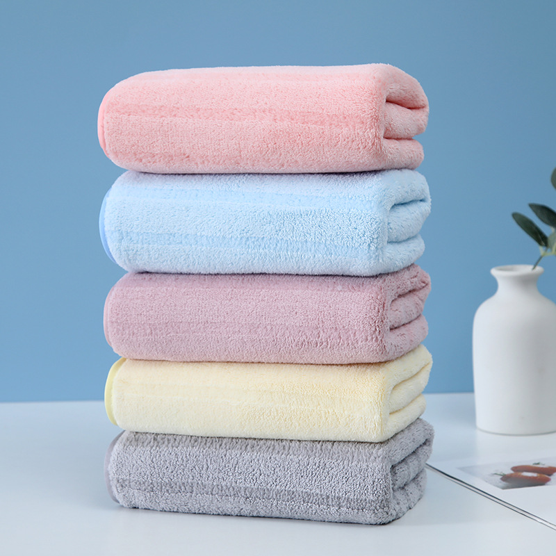 트리코타지 캐티온 코랄벨벳 타월, 흡수력 강화, 보풀 없음, 로고 자수, 선물용, 속건, 흡수력 우수