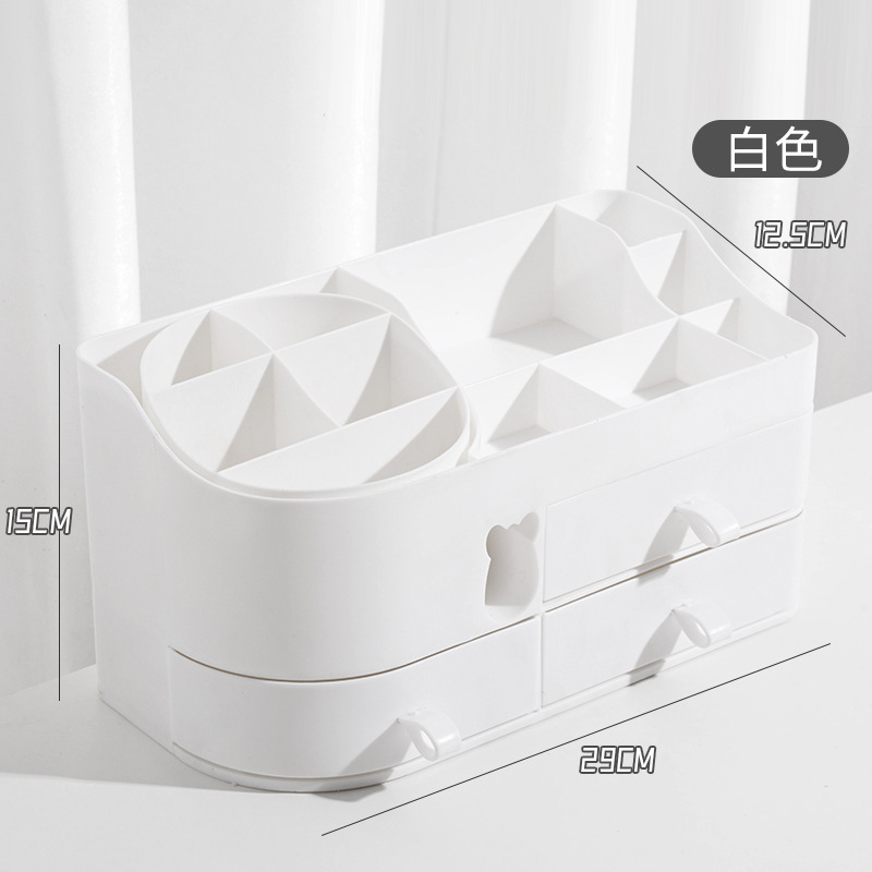 Caja de almacenamiento de gabinete de espejo lavabo de baño cosméticos lápiz labial estante de almacenamiento caja de acabado inclinada montada en la pared de baño