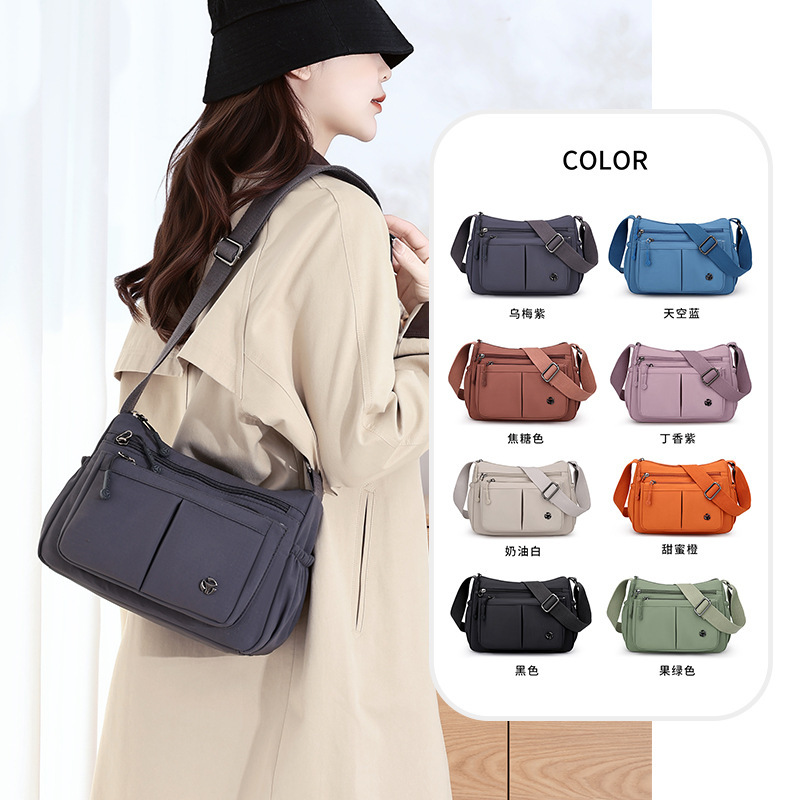 Casual Commuting Crossbody Bag Cross-Border New Large Capacity Simple Nylon Bag Women's Korean Style Fashion Versatile Shoulder Bag Casual Commuting Crossbody Bag Cross-Border New Large Capacity Simple Nylon Bag Women's Korean Style Fashion Versatile Shoulder Bag