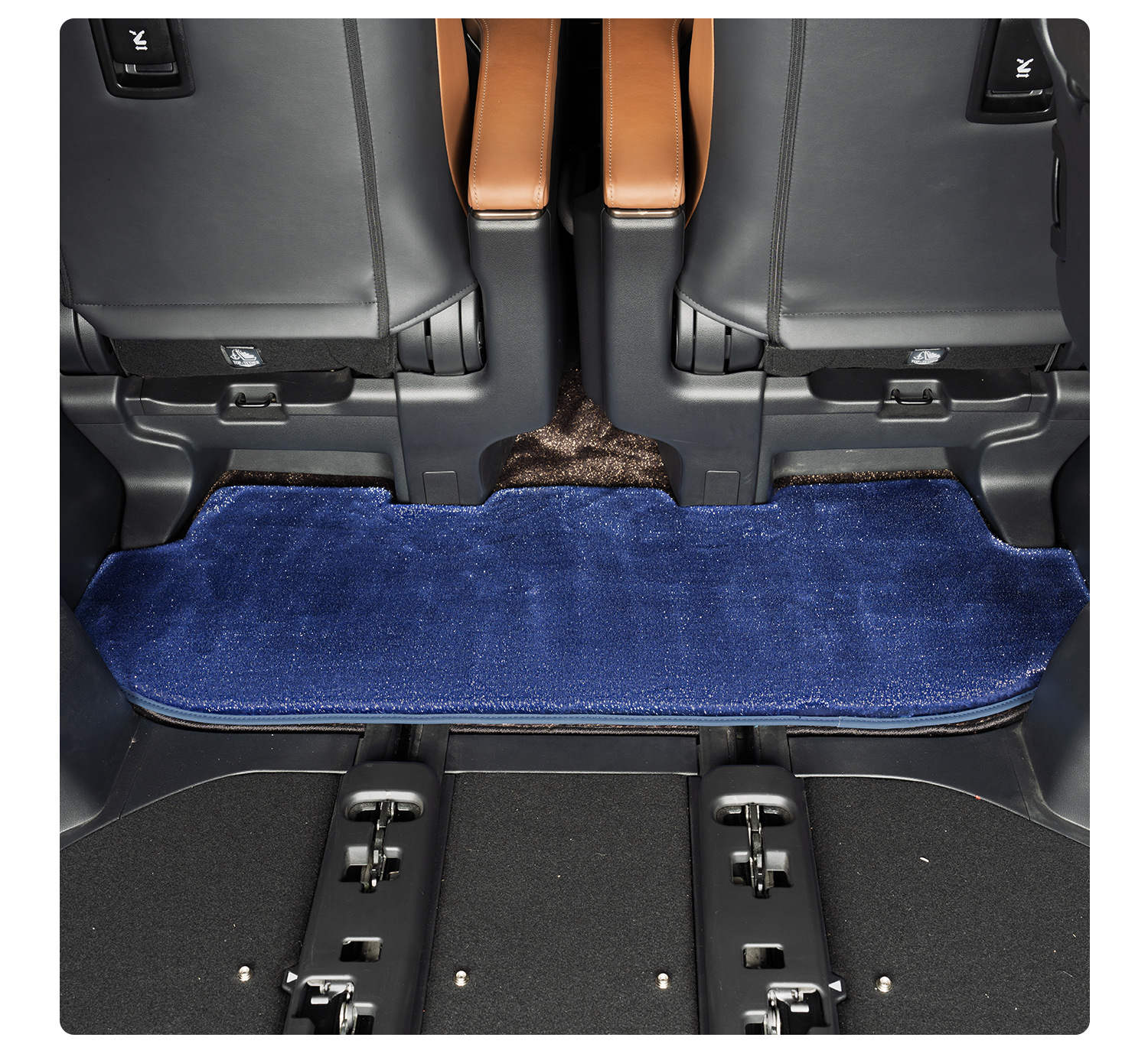 24-25 Models of Alphard Starry Sky Velvet Full Car Floor Mats, Alphard 40 Series Vellfire Dedicated Track Middle Row Carpet