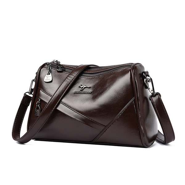 Wholesale new crossbody bag for women versatile large capacity women's bag middle-aged fashion soft leather commuting Boston pillow bag
