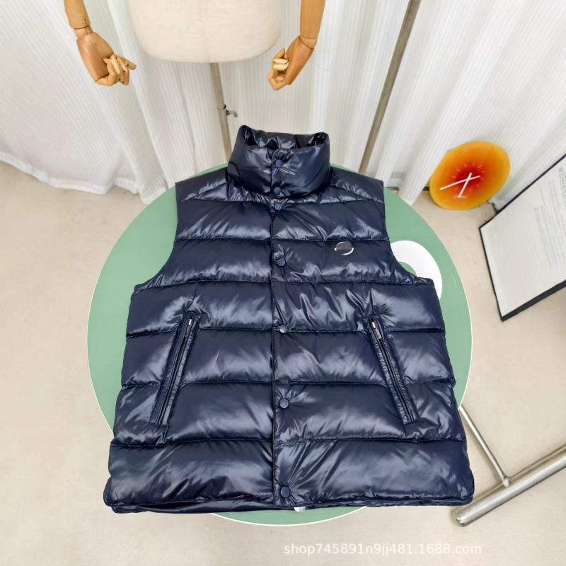 Moncler Tibb down Vest High Version M022 Stand Collar Button Unisex Maya Winter Thickened Jacket Vest Moncler Tibb down Vest High Version M022 Stand Collar Button Unisex Maya Winter Thickened Jacket Vest