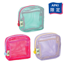 限定彩色日本网纱豆腐包超轻网格杂物收纳包多用途网纱袋化妆包