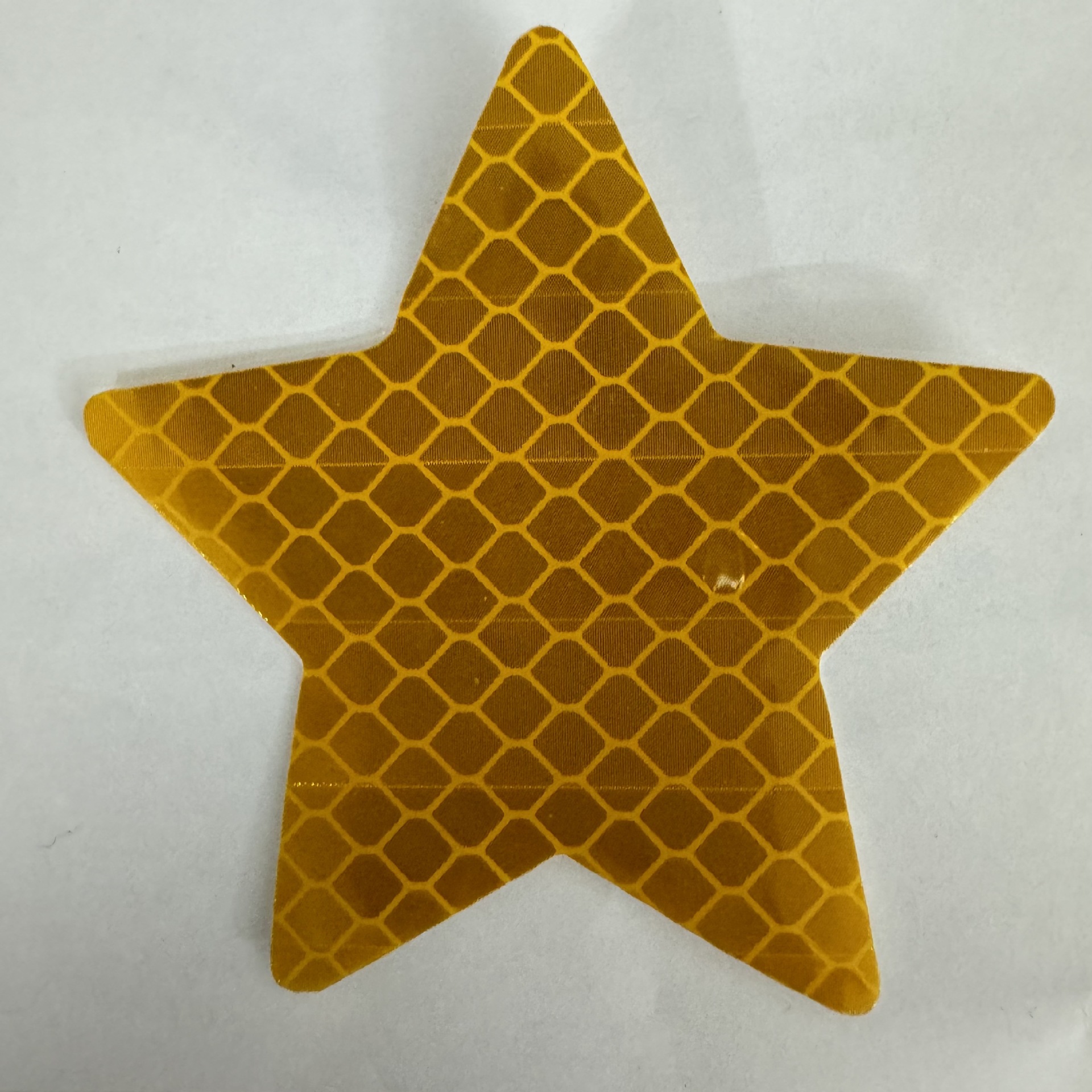 오각별 다이아몬드 반사 스티커(노란색) 6cm*6cm