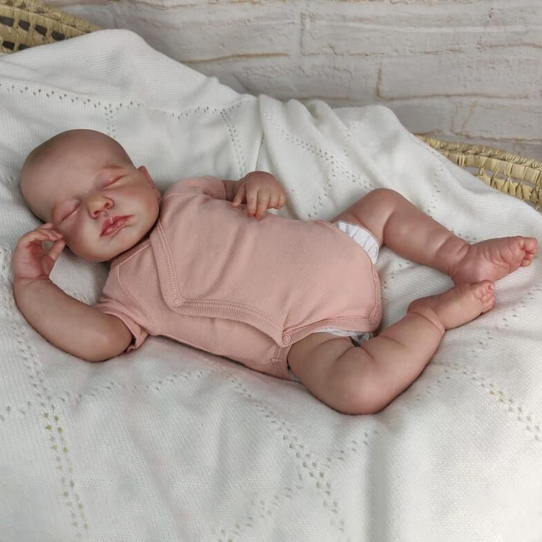 49cm simulación bebé renacido muñeca LouLou 3D piel realista bebé