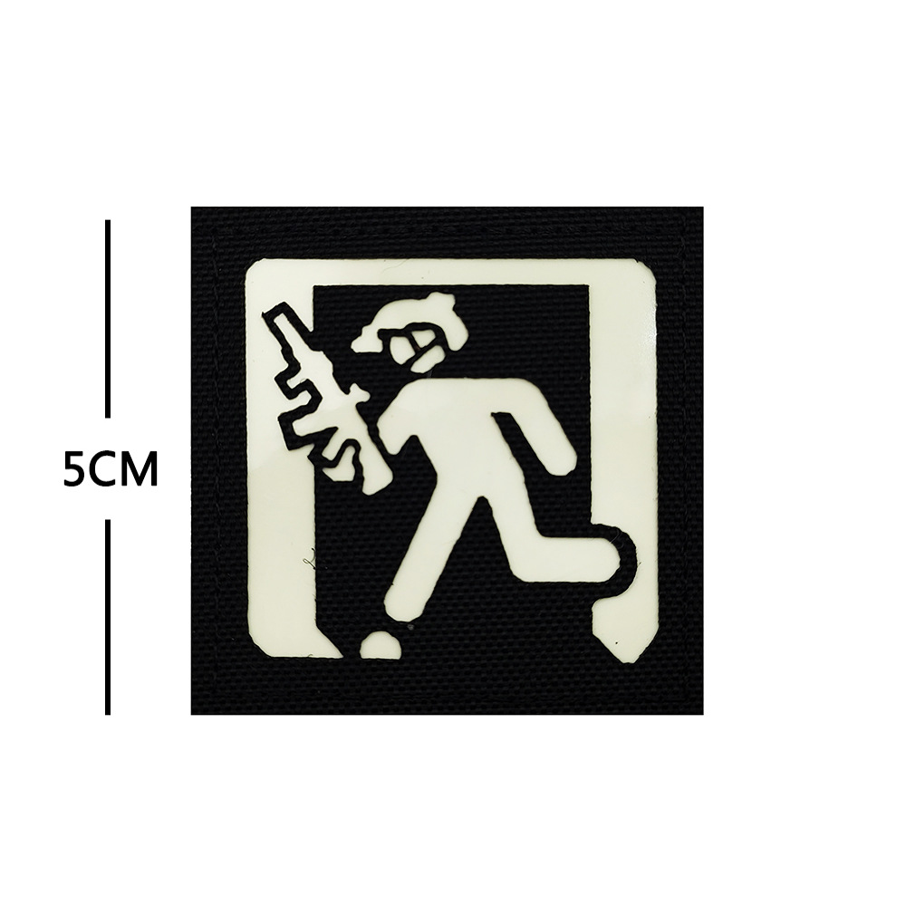 Taizhong en stock reflexión infrarroja animal escorpión Pegasus ratón reflectante Velcro camuflaje cuadrado etiqueta de la insignia