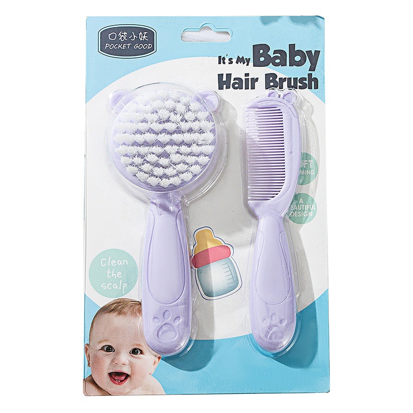 Nylon pelo suave recién nacido depilación cepillo cuidado traje masculino y femenino bebé masaje peine pelo fetal champú cepillo