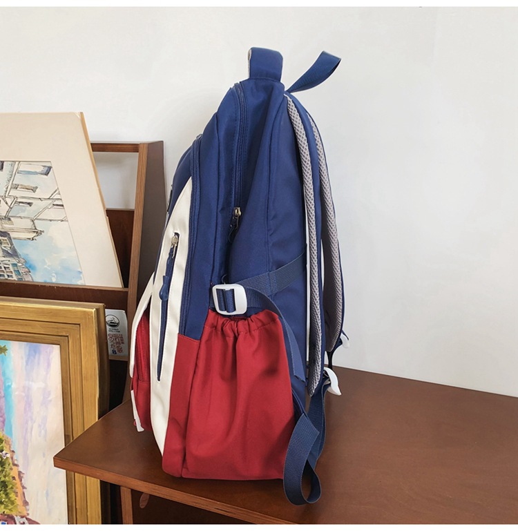 1071g Weight Polyester Lining Material Multicolor Fashion Element Zipper Closure Type Double Shoulder Straps Strap Type Functional Backpack Bags Type Casual, School Occasion Nylon Material Waterproof Function School Backpack Backpack Letter, Color Block Pattern All Seasons Season Unisex Gender Preppy Style, Streetwear Style Square Shape Unisex Nylon Letter Color Block Preppy Style Streetwear Multicolor Square Zipper Functional Backpack 9