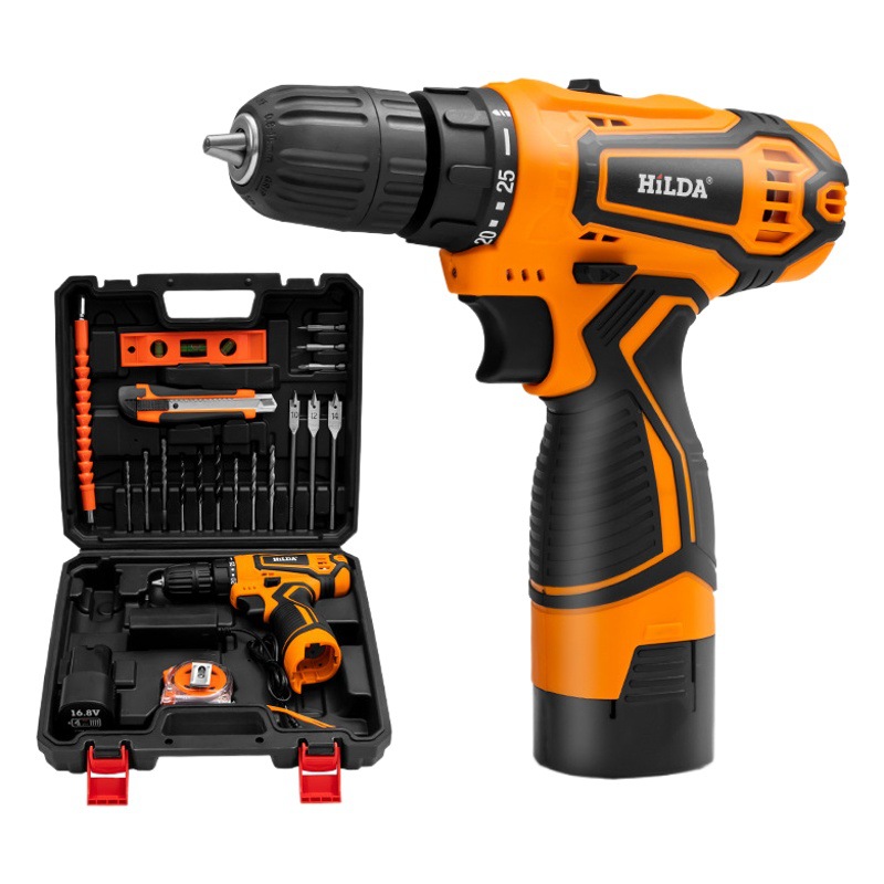 HILDA 12V 16,8 V 21V Litio taladro eléctrico taladro de mano destornillador eléctrico Sudeste de Asia taladro eléctrico