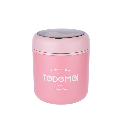 304 stainless steel soup cup insulated lunch box portable breakfast porridge cup small rice bucket soup can stew pot lunch box