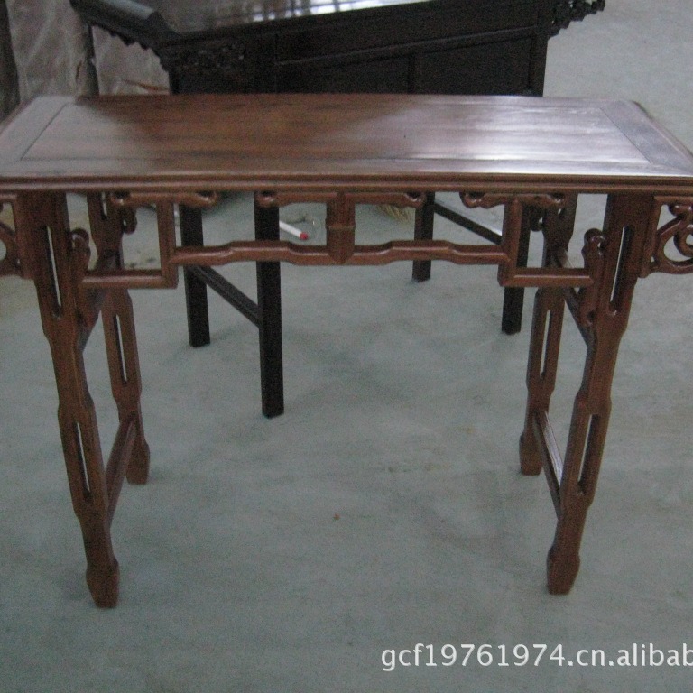 仿古中式古典家具仿古屏风案几卷头案南榆木供桌明清条案|ms