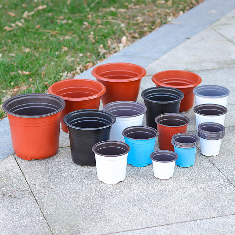 plastic two-color simple disposable flowerpot