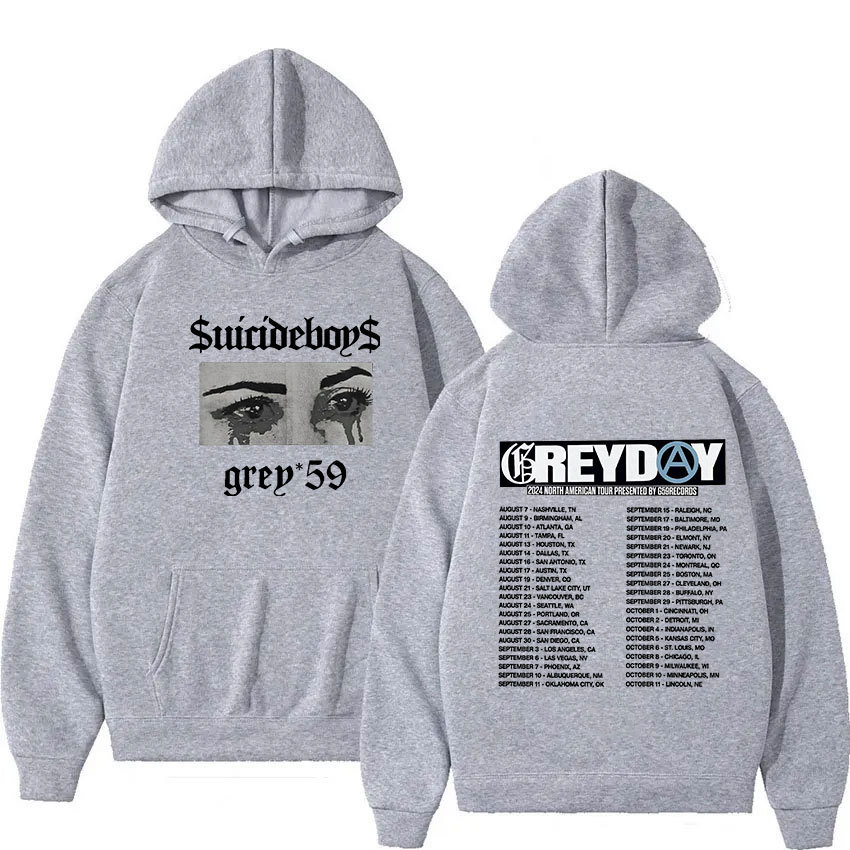 2024 Suicideboys Grey Day G59 Graphic Hoodie Men Hip Hop Ret