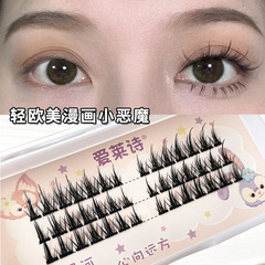 1愛萊詩合集自然款假睫毛批發太陽花單簇朵毛三部曲小惡魔睫毛