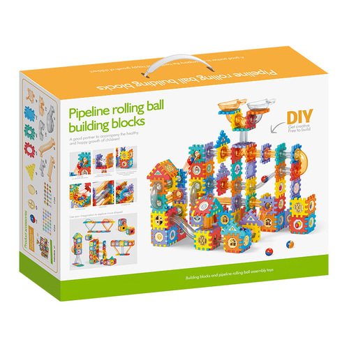 <Supermarket Style> Foreign Trade Slide Ball Track Window Block Building Blocks Kindergarten Baby Intelligent Toys Gift