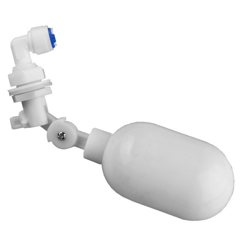 2 puntos de partición mecánica bola flotante grado alimenticio roscado interruptor de nivel de líquido ajustable cubo pequeño bola flotante purificador de agua accesorios