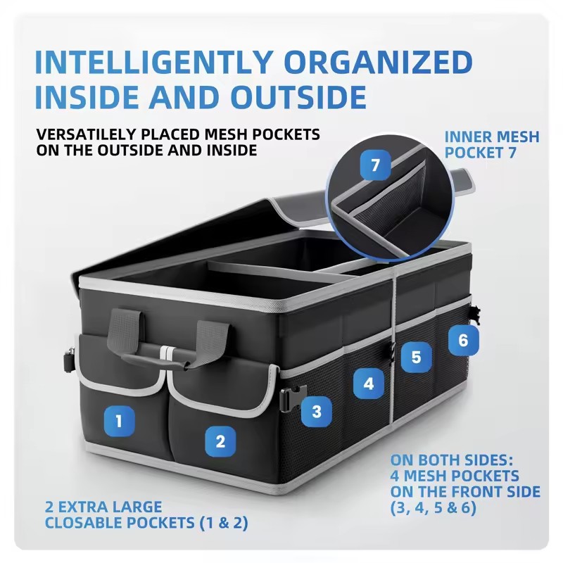 Car car car car trunk storage box car storage box storage box car supplies tail box finishing box