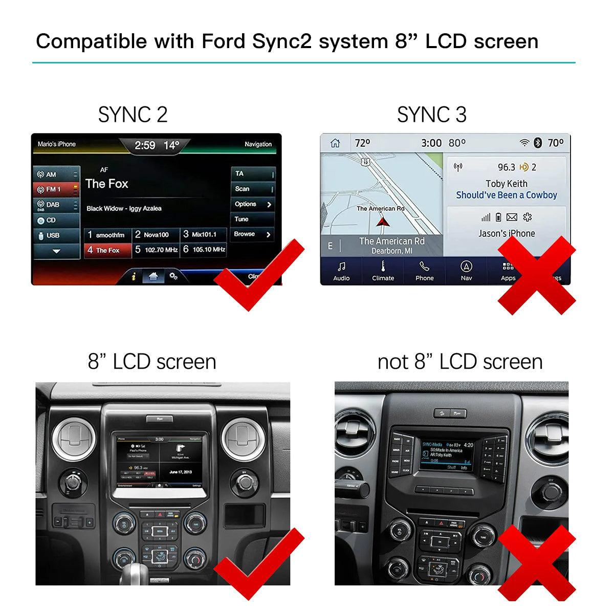 Wireless Carplay Android Auto decoding box for Ford Sync2 system