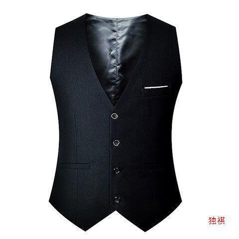 Men's Spring and Autumn Korean Style Fashion Suit Vest Large Size Western Style Mandarin Collar Casual Outerwear Jacket ushers vest