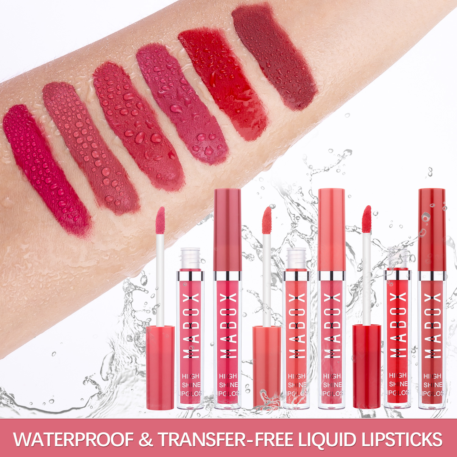 MABOX Velvet Liquid 6-lipstick set Matte non-stick Cup Lip gloss Lip gloss Lip Gloss Makeup wholesale undefined